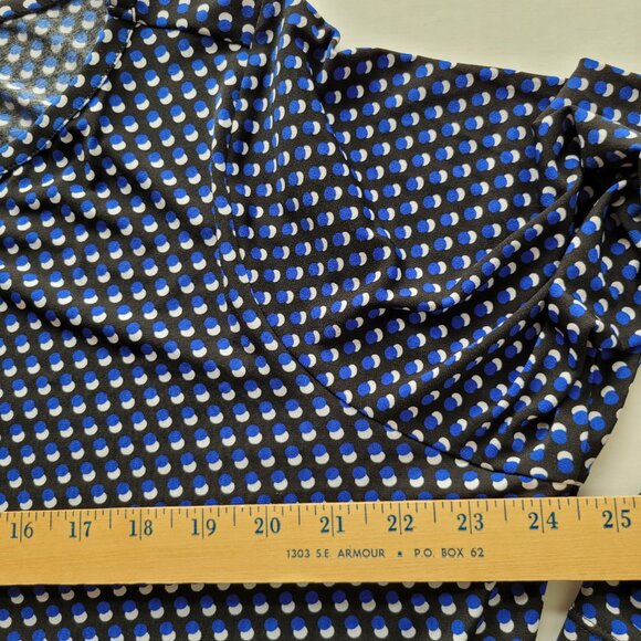 Michael Michael Kors Shift Dress Women's Plus Size 2X Blue Geometric Long Sleeve - Picture 7 of 12